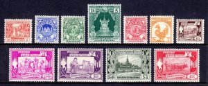 Burma - Scott #102//112 - MH - Short set - SCV $8.35