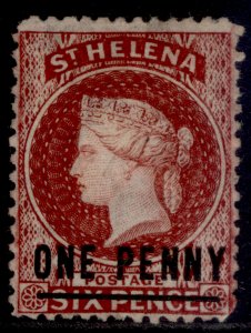 ST. HELENA QV SG6, 1d lake, UNUSED. Cat £70.