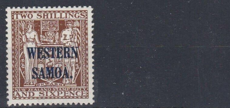 WESTERN SAMOA  1945 - 53  S G 207  2/6  DEEP BROWN  MH 