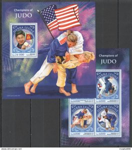 2016 Sierra Leone Sport Martial Art Champions Of Judo Kb+Bl ** Stamps St379