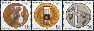 Malta Olympics Stamps 2004 MNH Athens 2004 Olympic Games Sports 3v Set