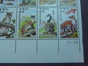 U.S.# 2286-2335(2335a)-MINT/NH--PANE OF 50--NORTH AMERICAN WILDLIFE---1987