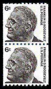 PCBstamps   US #1298 Coil Pair 12c(2x6c)F.D. Roosevelt, MNH, (14)