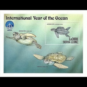 SIERRA LEONE 1999 - Scott# 2165 S/S Turtle NH