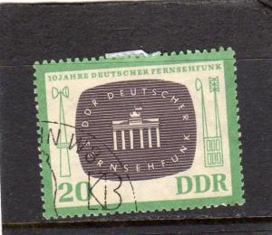 Germany DDR 1962 Anniv of TV and Stamp Day used