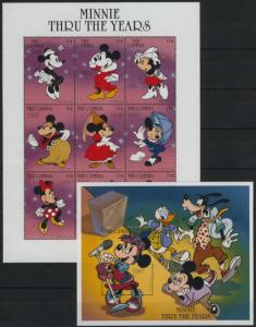 Gambia 1910-1 MNH Disney, Minnie thru the Years