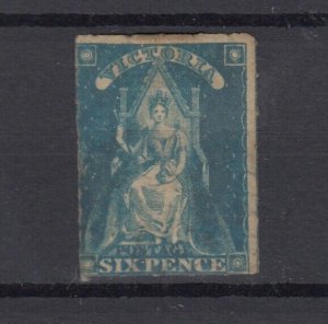 Australia Victoria State QV 1858 Throne Imperf SG73 VFU Superb JK2424