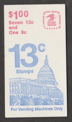 U.S. Scott #1623a BK131 U.S. Capitol Stamp - Mint NH Booklet