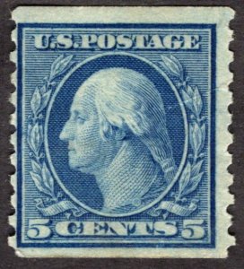 1919, US 5c, Washington, MH, crease, Sc 496