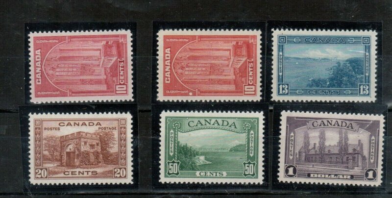 Canada #241 - #245 Extra Fine Never Hinged Set