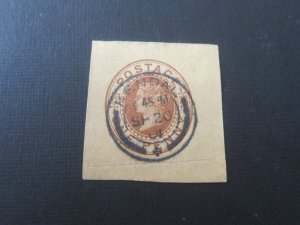 GB QV Postal Stationery Cutdown  Stock#19106