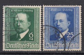 Germany - 1940 von Behring, bacteriologist Sc# B186/B187 (9203)