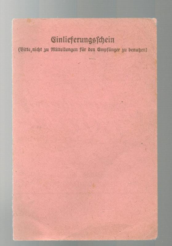 1941 Germany Oranienburg Concentration Camp money order Receipt KZ Edmund Gonder