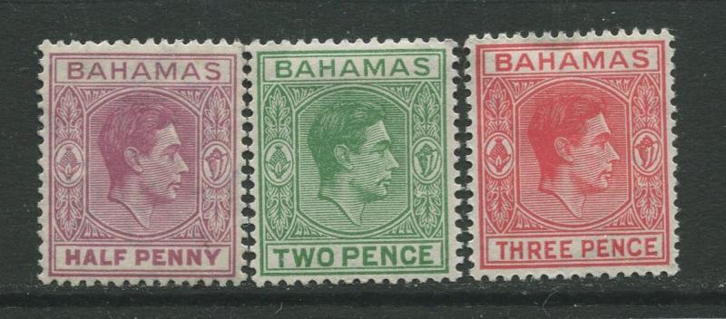STAMP STATION PERTH Bahamas #154-156 KVI Definitive 1951 MNH CV$4.00