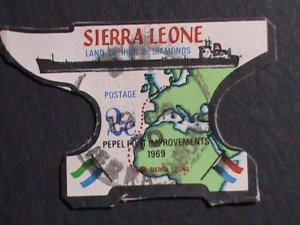 ​SIERRA LEONE-1969-SC#376 COMPLETION OF PEPEL PORT USED VF-FANCY POSTAL CANCEL