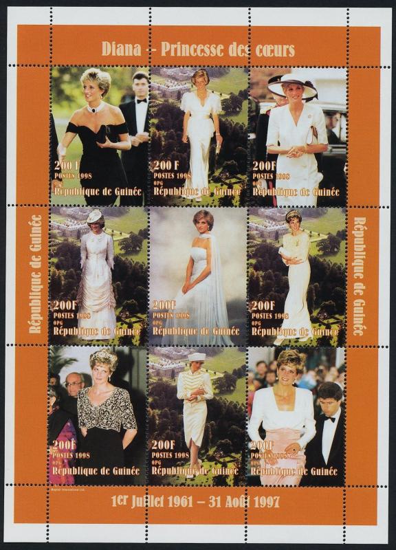 Guinea MI 1732-40 m/s MNH Princess Diana