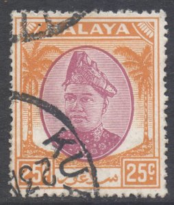 Malaya Selangor Scott 89 - SG103, 1949 Sultan 25c used