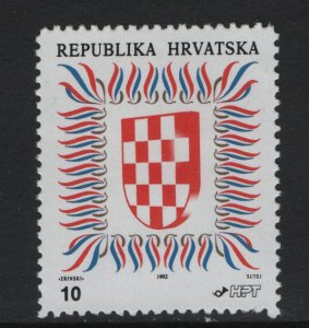 Croatia   #104  MNH  1992 Croatian Arms