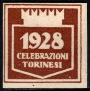 1928 Italy Poster Stamp Turin International Exposition Celebration (Golia Candy)