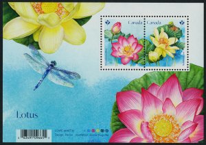 Canada 3087 MNH Flowers, Lotus, Insect, Dragonfly