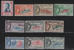 Turks & Caicos Islands  203-212   MINT HINGED   SHORT   SET