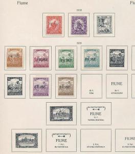 FIUME 1918/22 M&U Collection on Pages(Appx 35+Items) (Ref DD654