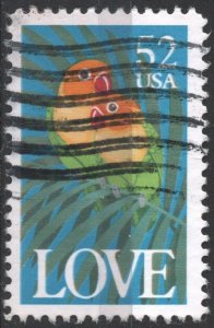 SC#2537 52¢ Love Single (1991) Used