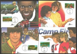 1985 IYY US Boy Scouts 2160-3 FDC Unicover Maximum card (4)