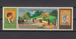 Sharjah, Mi cat. 375-377 A. Pres. Kennedy, 4th Death Anniversaries issue.