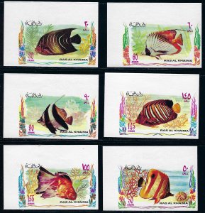 Ras Al Khaima  Mi 628B-33B  MNH  Fish BIN $4.20 (2)