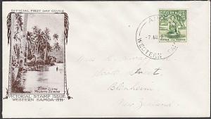 SAMOA 1935 ½d FDC ex Apia..................................................54632