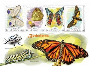 GUINES-BISSAU 2014 MNH. BUTTERFLIES  |  Michel Code: 7356-7359