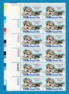 #C100 35c Glenn Curtis Plate #39502-etc. UL Plate Block MNH