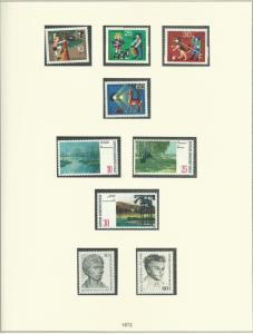 1961-1985 Berlin Red Hingless Stamp Album With Unused Never Hinged Stamps