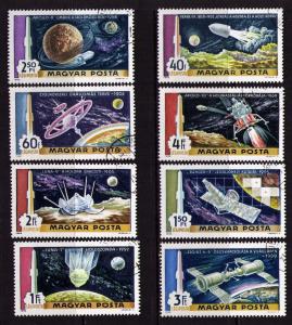 HUNGARY Sc# C287 - C294 USED FVF Set 8  Satelites Moon