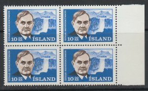 Iceland, Scott 377, MNH block of four