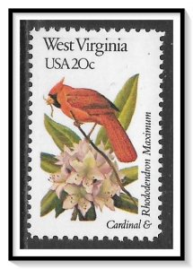 US #2000 State Birds & Flowers West Virginia MNH