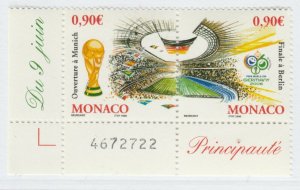 2006 MONACO World Cup Football Championship Germany MNH** Full Set A25P52F20185-