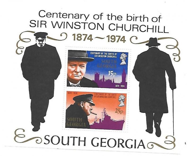 South Georgia 1974 Sir Winston Churchill S/S MNH C1