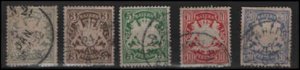 German States Bavaria SC# 58-60-62-63-64 used VF