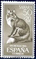 Sand Fox, Spanish Sahara stamp SC#B63 MNH