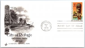 U.S. FIRST DAY COVER CITY OF REFUGE NATIONAL PARK IN HAWAII ARTCRAFT 1972