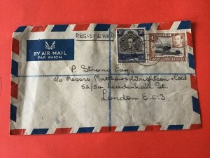 Kenya Tanganyika & Uganda Registered 1951Air Mail To England  Stamp Cover R45724 