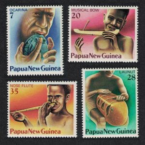 Papua NG Musical Instruments 4v 1979 MNH SC#491-494 SG#359-362