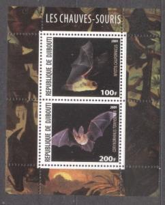 Djibouti 2009 Bats, perf. sheet, MNH    S.107