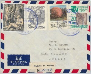 63125 - PARAGUAY - POSTAL HISTORY - Registered Airmail COVER 1978 : ART 