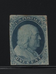 7 F-VF unused ( mint no gum ) with nice color cv $ 375 ! see pic ! B1