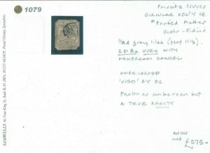 GB QV Locals CIRCULAR DELIVERY CO Scotland Edinburgh SG.CD8a *USED* RARE 1079