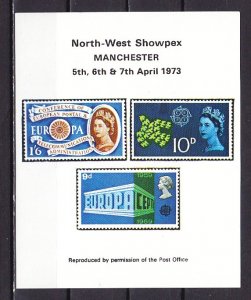 Great Britain, 1973 issue. N.W. Showpex Stamp Show Souvenir Label.