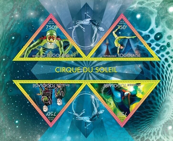 2013 TOGO MNH. CIRQUE DU SOLEIL   Y&T Code: 3356-3359. Michel Code: 5121-5124